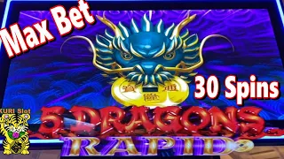 ★MY SWEET VIEWERS REQUEST★MAX BET 30 SPINS ! !★5 DRAGONS RAPID Slot (Aristocrat)☆MAX 30 #13