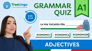 Italian Grammar Quiz A1 - Adjectives 🇮🇹 | Learn Italian naturally