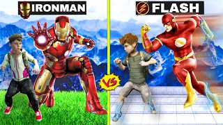 IRON MAN Family vs FLASH Family in GTA 5