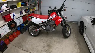 Honda XR650L Supermoto Walk Around and Rip