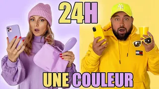 24H VIVRE MANGER UNE SEULE COULEUR ! (one color 24h challenge)