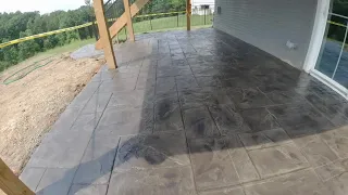 Stamped Concrete Patio to Spruce Up the Backyard