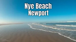 Nye Beach Morning Walk in Newport, Oregon Binaural Ambience Sounds Travel 4K