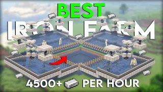 NEW Minecraft 1.19 IRON FARM TUTORIAL | 4500+ Iron Per Hour - BEST DESIGN