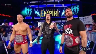 Roman Reigns, Seth Rollins & Jason Jordan Entrance - RAW: January 8, 2018