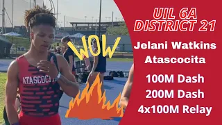 🥇 Jelani Watkins Dominates! 100M, 200M, & 4x100M Relays Finals | Boys 6A District 21 Showdown!