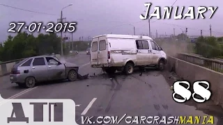 Подборка Аварий и ДТП от 27.01.2015 Январь 2015 (#88) / Car crash compilation January 2015