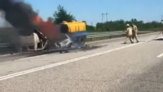 Пожар на трассе Курсавка-Георгиевск