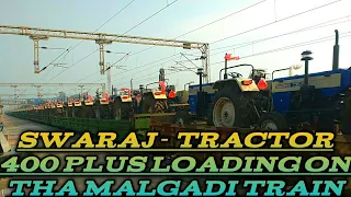 Swaraj tractor 400 Plus loading on the Malgadi Train