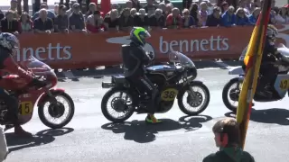 Isle of Man Manx Grand Prix 2013 500cc Classic TT Start Line - Festival Of Motorcycling