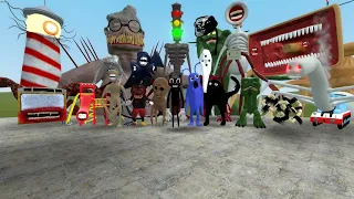 All TREVOR HENDERSON & Leovincible Monsters BATTLE in Garry's Mod!