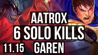 AATROX vs GAREN (TOP) | 14/0/5, Legendary, 6 solo kills, 700+ games | EUW Diamond | v11.15