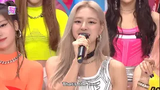 ITZY comeback 'ICY' interview on Inkigayo with MC Mingyu (SEVENTEEN), Eunsoo, Jimin (VERIVERY).