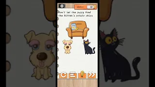 brain surfing 2 level 43 don't let the puppy find the kitten's potato chips walkthrough solution