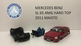 MERCEDES BENZ, SL 65, AMG, TECHO DURO, 2011, 1/18 MAISTO. VE EL FINAL.