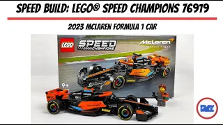 Speed Build LEGO® Speed Champions 76919 - 2023 McLaren Formula 1 Car