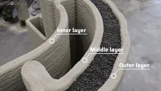 How is Insulation fitted into 3D Concrete Printed walls?