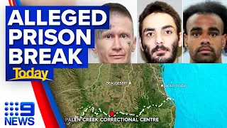 Three prisoners who allegedly escape prison in Queensland | 9 News Australia