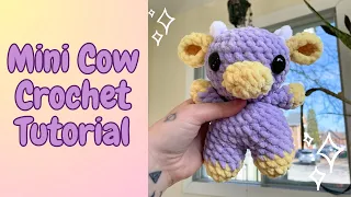 Beginner Friendly Crochet Tutorial | How To Crochet A Cow | Free Low Sew Amigurumi Pattern