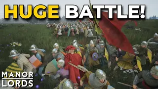 Massive 900+ Man Battle in Manor Lords