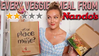 TRYING EVERY VEGGIE FOOD FROM NANDOS...