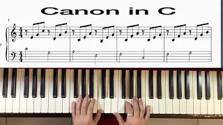 Canon in C  （卡農C大調） Johann Pachelbel  / piano + sheet  music