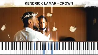 Kendrick Lamar - Crown (Piano Tutorial)(MIDI DL)