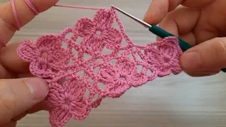 Fantastic 😍 Beautiful Flower Crochet Summer Shawl, Sweater, Blouse and Runner Model tutorial video