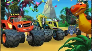 Blaze and the monster machines вспыш и чудо машинки Speed in the Valley Dinosaurs monster truck