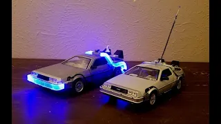 Back To The Future Delorean 1:24 Scale Diecast Comparison Jada vs. Welly