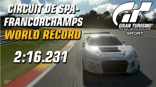 GT Sport World Record // Spa-Francorchamps (Gr.3; BoP On; Racing Hard)