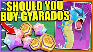 Should you BUY GYARADOS?! Aeos Coins Release | Pokemon Unite