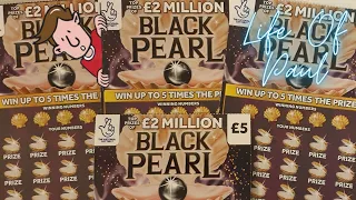 New £5 Lottery Scratch Cards. £20 of the Black Pearl scratch cards scratched off.