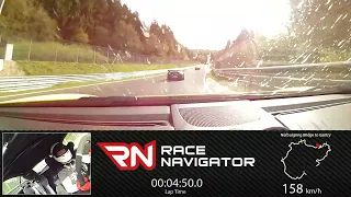 Porsche 996 GT3 & 718 GT4 MR driving a lap together. 07:39.985