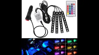 How To Install Car Interior Atmosphere Lights Remote Control Light Decoration Lamp DC 12V