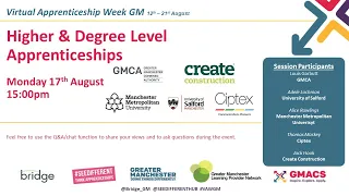 #VAWGM: Higher and degree level apprenticeships