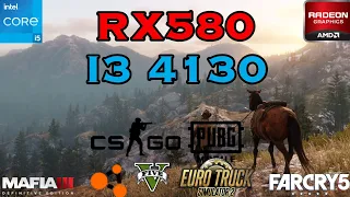 I3 4130 + RX 580 | TEST IN 7 GAMES | IN 2023