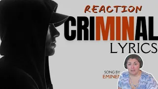 FIRST TIME REACTING TO | Eminem | Criminal (LYRICS)