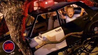 The House Eats a Police Car With Kids Inside It | Monster House