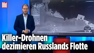 Ukraine versenkt russisches Kriegsschiff  | BILD-Lagezentrum