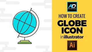 How to Make Globe Icon in illustrator | Icon Maker | Adobe Illustrator Tutorial