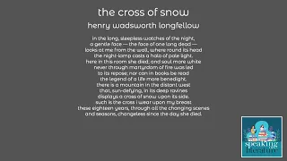 henry wadsworth longfellow - the cross of snow