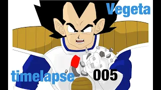 Vegeta (It's Over 9000!) how to draw Timelapse in Clip Studio Paint ドラゴンボール