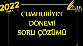 Cumhuriyet Dönemi | Soru Çözümü | RÜŞTÜ HOCA