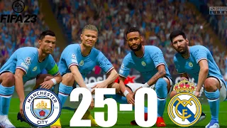 FIFA 23 - MESSI, RONALDO, MBAPPE, NEYMAR, ALL STARS | MAN CITY 25-0 REAL MADRID | GAMEPLAY PC