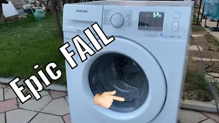 Stress test: 40KG+ WATER balloons in Samsung washing machine (EPIC FAIL)