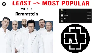 RAMMSTEIN SONGS LEAST TO MOST PLAYED (2024)