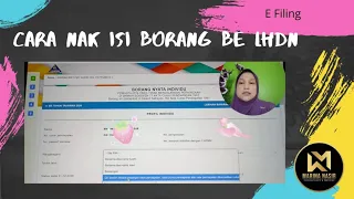 Cara nak isi efiling LHDN borang BE