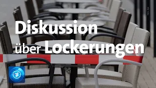 Diskussion über Lockerungen der Corona-Maßnahmen