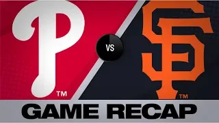 Samardzija's 8 strong innings lift Giants | Phillies-Giants Game Highlights 8/10/19